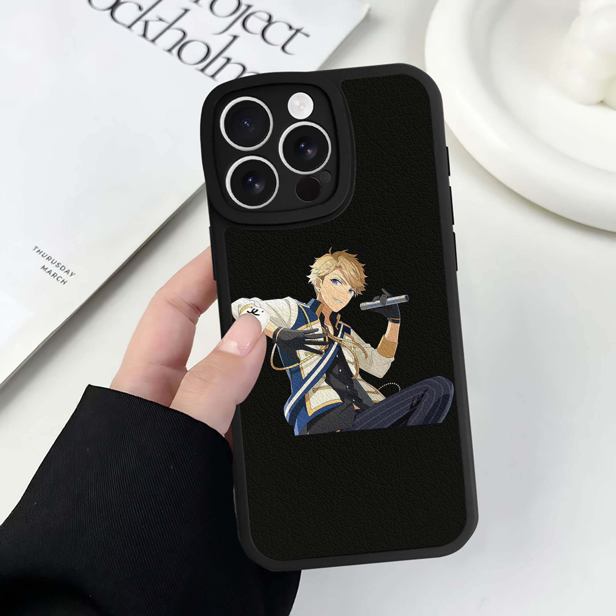 （画像用） あんさんぶるスターズ! Ensemble Stars 【iPhone 16シリーズ対応】シリコンスマホケース（レザー調） 材質：シリコン